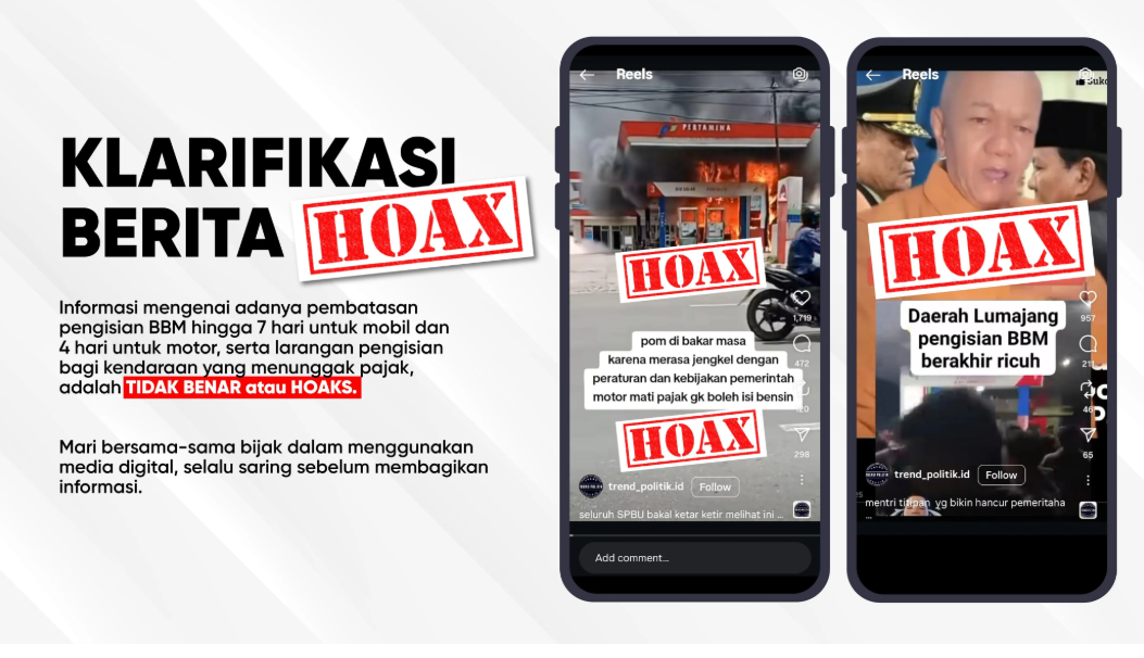 Pertamina Patra Niaga bantah berita hoaks. (pertaminapatraniaga)